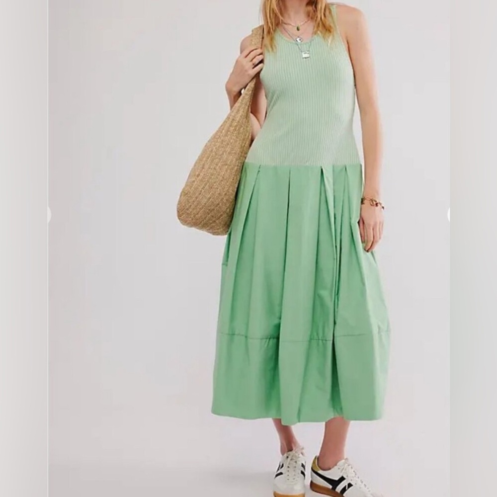 Free People Green Midi Dress